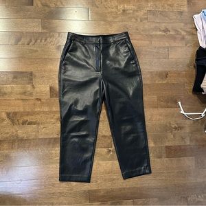 ARITZIA BABATON VEGAN LEATHER PANTS, Size 12, black